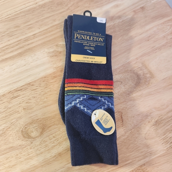 NWT Pendleton Wool Blend Crew Socks, Size L - Picture 1 of 8